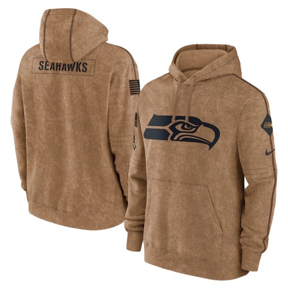 AUTHENTIC Nike Seattle Seahawks 2023 Salute To Service Hoodie Men's NFL Sideline - Picture 2 of 7